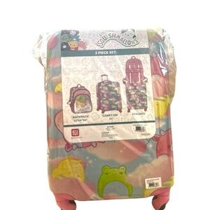 Squishmallows Colorful 2-Piece Luggage Set